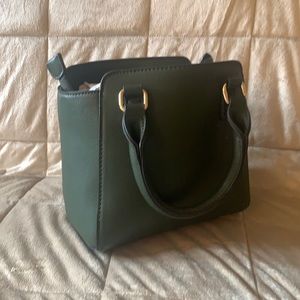 mini forest green handbag
